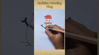 cute snowman drawing snowman shortsvideos youtubeshorts [upl. by Anerbas]