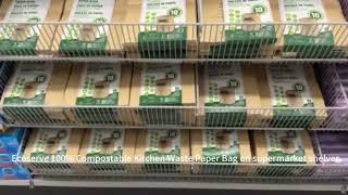 Ecoserve 100 Compostable Kitchen Waste Paper Bag on supermarket shelves [upl. by Kele]