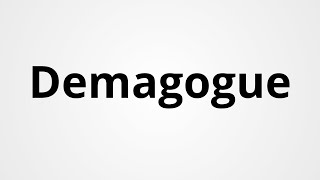 Demagogue  Definition amp Pronunciation  Learn English Vocabulary [upl. by Alikahs]