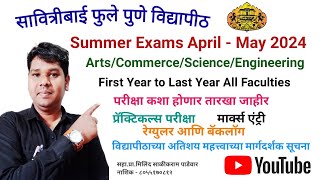 SPPU Summer Exam April May 2024 Very Important GuidelinesArtsCommerceScience ProfMilind Padewar [upl. by Claire]