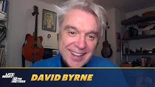 David Byrne Reveals Why He Wears a Suit Without Shoes in American Utopia [upl. by Kenney373]