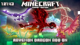 DRAGON ADDON  Ravemon Dragon Addon for Minecraft PE [upl. by Lledraw208]