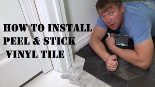 How to Install Peel amp Stick Vinyl tile [upl. by Mcgean813]