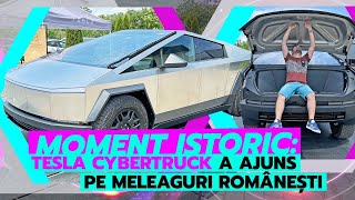 Walkaround Tesla Cybertruck pickupul excentric al lui Elon Musk a fost expus la București [upl. by Nassi]