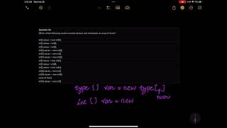 Question 24 Instantiating 1D Arrays [upl. by Akins]