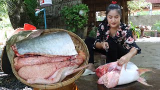 Countryside life TV  Yummy big fish cook for children  Big river fish cooking [upl. by Drofyar]