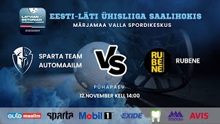 EestiLäti saalihoki meeste liiga Sparta team Automaailm EST  Rubene LAT [upl. by Heisser473]