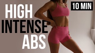 10 MIN HIGH INTENSE ABS  VISIBLE RESULTS  FLAT BELLY [upl. by Ennaitsirhc334]