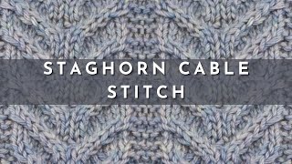 How to Knit the Staghorn Cable Stitch Knitting Pattern  Knitting Stitch Pattern  English Style [upl. by Odiug]