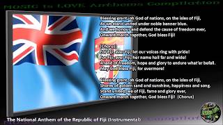 Fiji National Anthem “God Bless Fiji” INSTRUMENTAL with lyrics [upl. by Rutra]