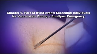 Chapter 6 Part C Screening for Vaccination in a Smallpox Emergency – Special Populations [upl. by Einapets]