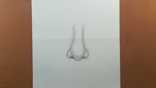 Come disegnare il naso per principianti  EASY WAY TO DRAW A REALISTIC NOSE  Disegni facile matita [upl. by Rodi]