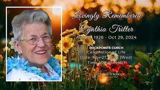 Cynthia Tritter  Funeral Service Live Stream [upl. by Hurlee]