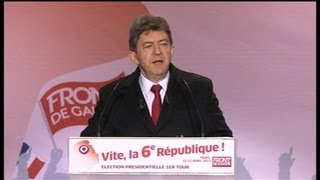 Mélenchon appelle à quotbattre Sarkozyquot au 2e tour [upl. by Epilihp47]