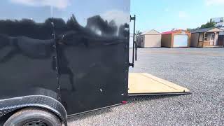 7x16 Enclosed Cargo Trailer toy hauler wirh ETrack [upl. by Refannej]