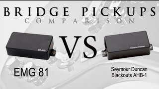 EMG 81 vs BLACKOUTS  Active Bridge Pickup Metal Tone Comparison  Review 1 [upl. by Bethina542]