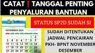 CATAT TANGGAL PENCAIRAN PKHBPNT NOVEMBER DESEMBER RESMI DIRILIS KEMENSOS BENARKAH CAIR LEBIH CEPAT [upl. by Ailemap53]