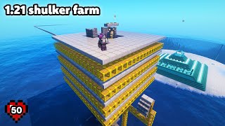 I Built A Working 121 Shulker Farm In Survival Minecraft Java 50 [upl. by Marabelle]