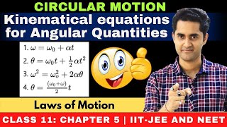 Circular Motion Lec 12  Kinematical equations for angular quantities [upl. by Jedidiah]