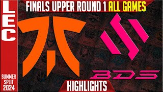 FNC vs BDS Highlights ALL GAMES  LEC Season Finals 2024 Upper Round 1  Fnatic vs Team BDS [upl. by Airak]