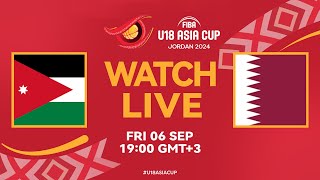 Qualif to QuarterFinals  Jordan v Qatar  Full Basketball Game  FIBA U18 Asia Cup 2024 [upl. by Dadirac]