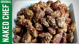 Christmas roasted CANDIED ALMONDS  How to make recipe [upl. by Atnomed]