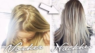 Haare selber färben  Gelbstich im Haar entfernen  Ombre  Balayage Vorher amp Nachher Tutorial [upl. by Atter]