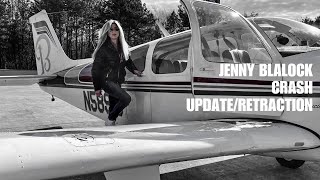 Jenny Blalock Beechcraft Debonair crash updateretraction [upl. by Ern]