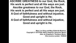 Ascribe greatness to our God the Rock • Mary Kirkbride Mary Lou Locke Peter West [upl. by Leach]