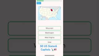 50 US States amp Capitals Quiz Guess the states backtoschool usstates smartfox usa geography [upl. by Corly499]