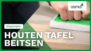 TAFEL BEITSEN Hoe Houten Meubel Beitsen STAPPENPLAN [upl. by Ciapas]