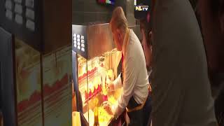 TRUMP DONNED APRON AS FRY COOK AT MCDONALDS IN PHILADELPHIA [upl. by Rooke]