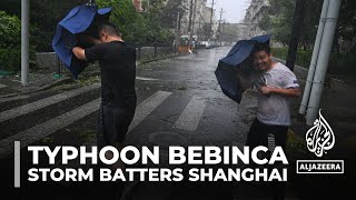 Typhoon Bebinca hits Shanghai strongest storm since 1949 [upl. by Eimoan]