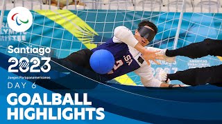 Goalball  Day 6 Highlights  Santiago 2023 Parapan American Games [upl. by Donadee]