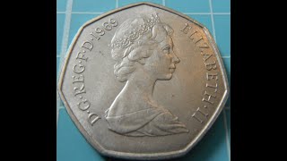 1969 UK 50 Pence Coin [upl. by Mickey]