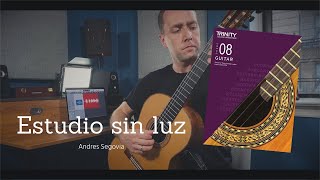 Estudio sin Luz Andrés Segovia  Trinity College London Classical Guitar Grade 8 [upl. by Helbona]