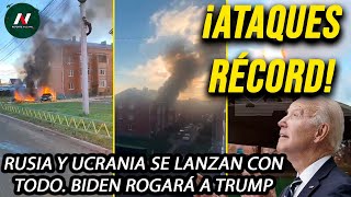 ¡Rusia y Ucrania lanzan ataques récord de drones antes del fin Biden rogará a Trump Kiev indignada [upl. by Cerelly]