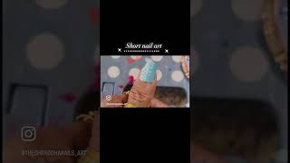 Easy short nail art home for beginners💅🏼🏡✨⚡️💫💅🏼 art naildesigns shortnailart explorepage [upl. by Lisandra246]