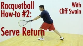 How To Serve Return From Professional Racquetball Player Cliff Swain [upl. by Htezzil621]