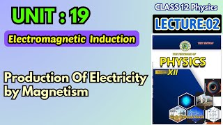 Production Of Electricity by Magnetism  Electromagnetic Induction  Unit 19 Class 12 Physics Sindh [upl. by Lemay743]