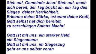 Steh auf Gemeinde Jesu lyrics [upl. by Ettevahs]