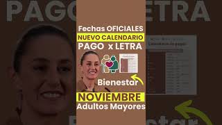 Ya HAY CALENDARIO OFICIAL PAGO ADULTO MAYOR💰PENSION NOVIEMBRE💸 BIENESTAR Lo Acaban de Anunciar HOY🧓😀 [upl. by Aloibaf175]