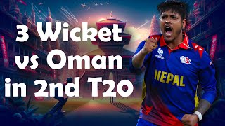 Sandeep Lamichhanes 3Wicket Spell vs Canada  Canda Trination T20 series [upl. by Powell]