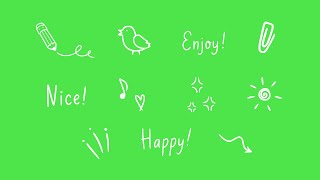 doodle green screen cute doodle green screen Free for subscribers 14 [upl. by Devonna]