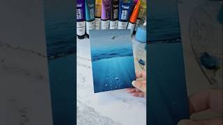 Underwater painting idea  easy acrylic painting for beginners 🌊 [upl. by Shaia]