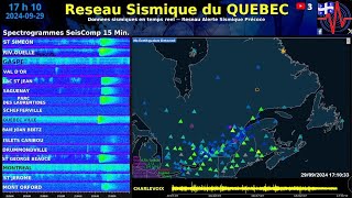 Reseau Sismique du Quebec  Données sismiques en temps réel [upl. by Eveneg]