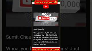 10k Complete 🥳🥰 Sumit Chaudhary shorts youtubeshorts shortsyoutube [upl. by Lanam614]