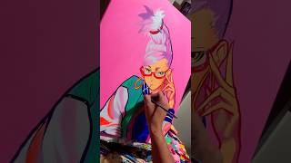 Dan Da Dan Seiko Painting GLOWS dandadan seiko anime animeart painting drawing artist [upl. by Dyrrej]