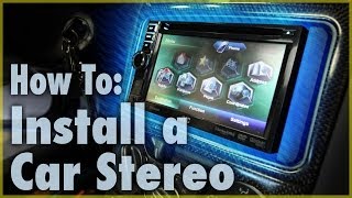 How To Install a Car Stereo Single amp Double DIN  Car Audio 101 [upl. by Ahsiya]