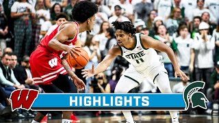 Wisconsin at Michigan State  Highlights  Big Ten Mens Basketball  Dec 5 2023 [upl. by Eskill]